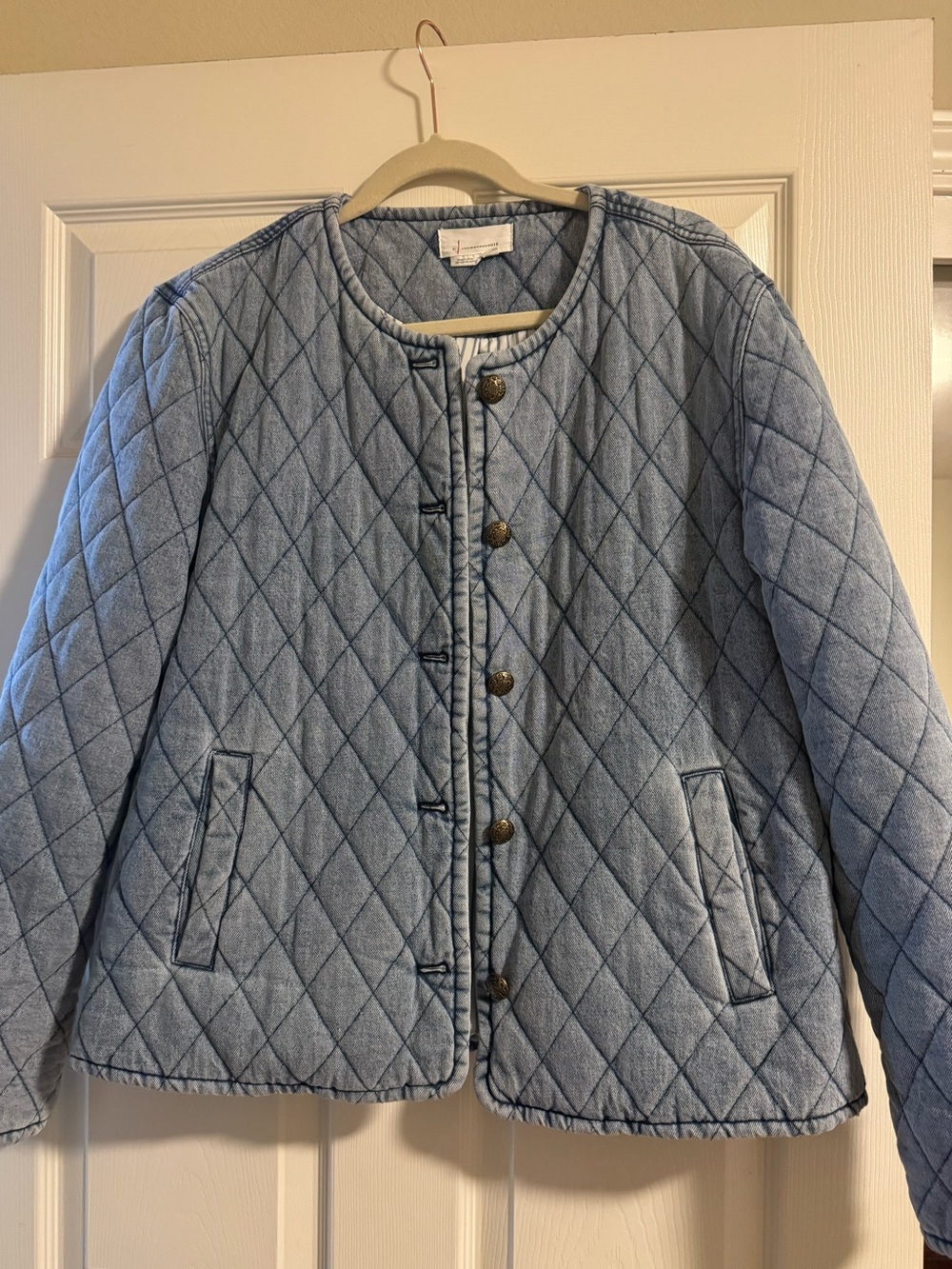 Anthropologie Quilted Jean Puffer Jacket